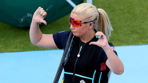 Amber Jo Rutter alegó tras la decisión arbitral que no le dio un punto en su último tiro.
