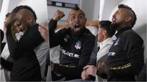 Arturo Vidal se volvió loco con el gol de Vicente Pizarro en la victoria de Colo Colo ante Junior.
