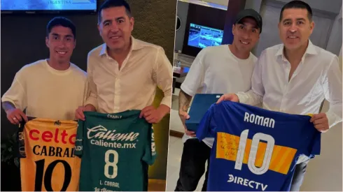 Luciano Cabral y Juan Román Riquelme se juntaron en México
