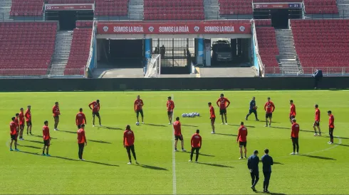 Chile entrenó en el Estadio Nacional antes del partido con Bolivia.
