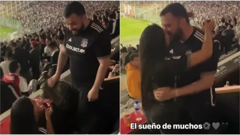 Conocida influencer le pidió matrimonio a su pareja en triunfo de Colo Colo.
