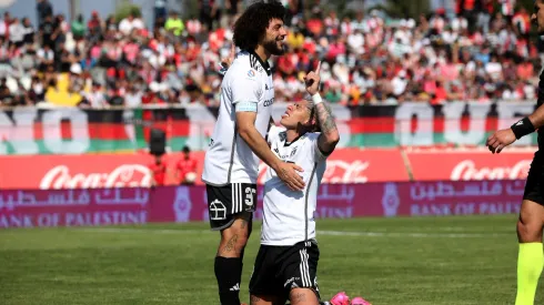 La emoción de Carlos Palacios tras anotar para Colo Colo.
