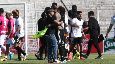 Tenso momento tras el Palestino-Colo Colo.
