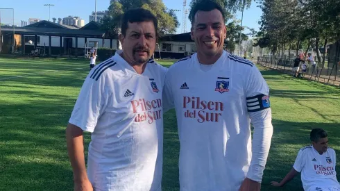 Eduardo Espinoza, electo alcalde de Maipú junto a Esteban Paredes en Colo Colo.
