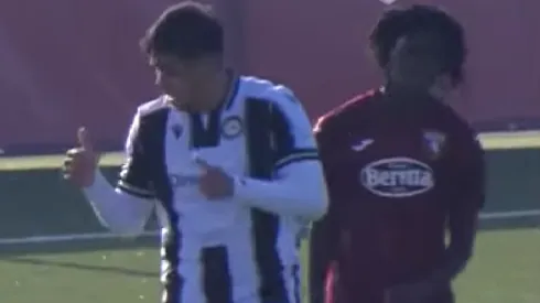 Damián Pizarro fue titular y jugó todo el partido del Udinese con Torino.
