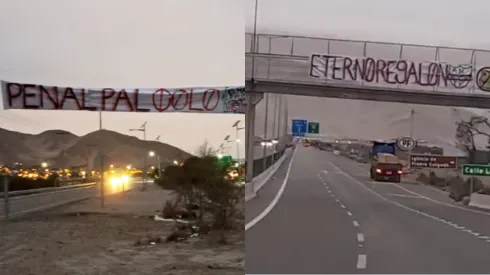 Hinchas molestan a Colo Colo.
