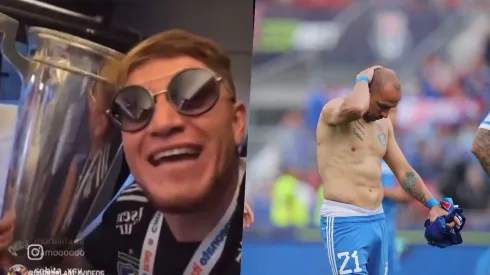 Leonardo Gil cantando contra Marcelo Díaz
