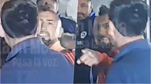 Vidal se enfrentó con hinchas de Perú
