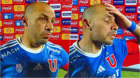 Marcelo Díaz se emocionó luego de ser campeón con la U.
