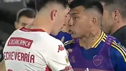 Pelea entre Medel y Echeverría.
