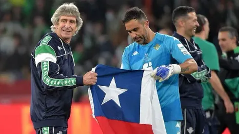 Pellegrini y Claudio Bravo en el Betis. 
