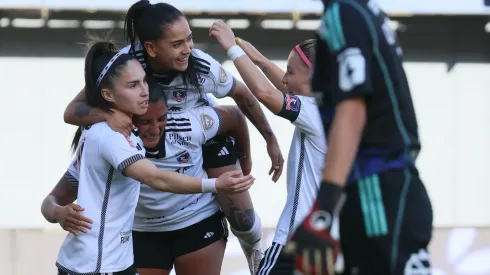 Javiera Grez, celebra su gol contra Universidad de Chile.
