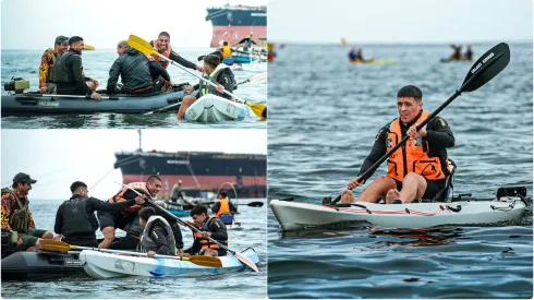 Brian Fernández y Coquimbo realizan ritual en las playas de su ciudad.
