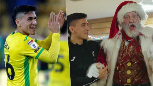 Marcelino Núñez se luce en Navidad junto al Viejito Pascuero.
