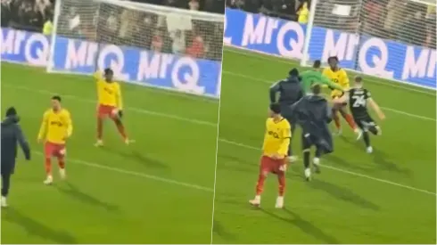Un compañero de Francisco Sierralta en el Watford dejó la escoba por un baile de Fortnite.
