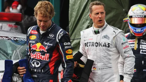 Sebastian Vettel y Michael Schumacher
