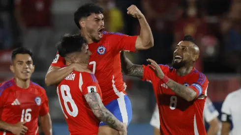 Chile y su última celebración en las Eliminatorias.
