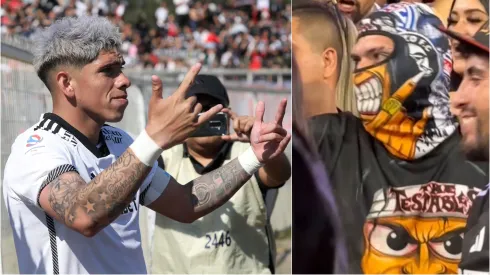 Carlos Palacios vio a Colo Colo junto a la Garra Blanca ante Everton.
