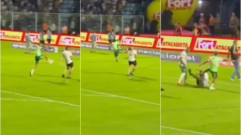 Jugador de Chapecoense golpeó a hincha.
