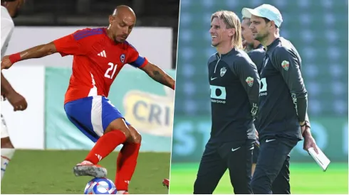 Marcelo Díaz visitó a sus socios del cuerpo técnico de la selección de Ecuador.
