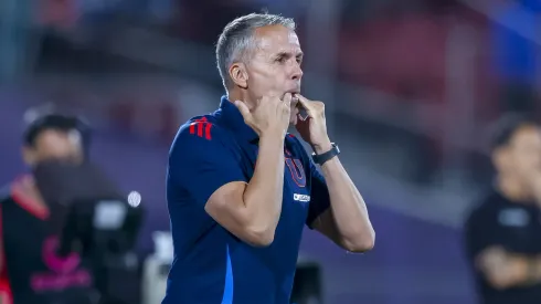 Gustavo Álvarez festeja en Universidad de Chile.
