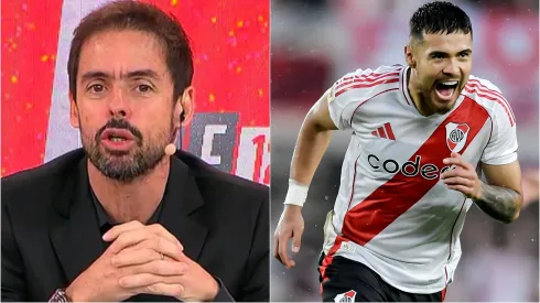 Mariano Closs sale en defensa de Paulo Díaz en River Plate.
