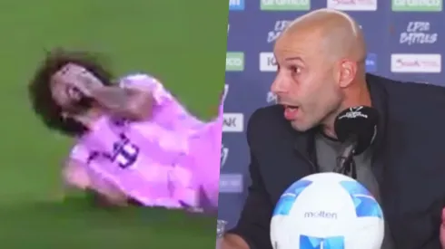 Mascherano se molestó por la agresión que recibió Falcón.
