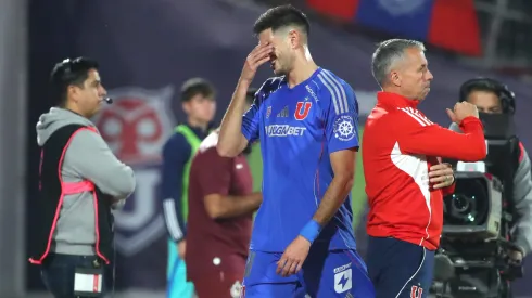 Lucas Di Yorio salió lesionado del último partido de la U.
