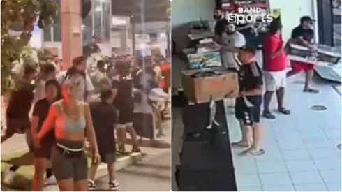 Mal comportamiento de hinchas de Colo Colo en Fortaleza.
