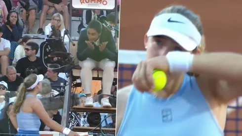 Mirra Andreeva en el Masters 1000 de Roma 2024.
