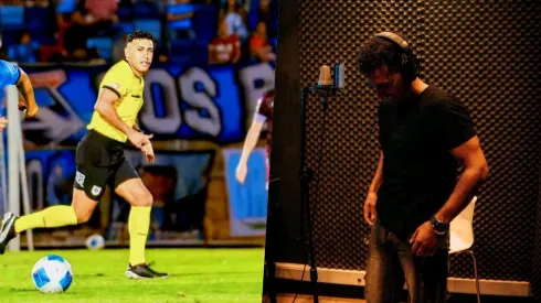 De la cancha a los estudios el árbitro.
