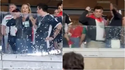 Mal comportamiento de hinchas de Palestino en Brasil.
