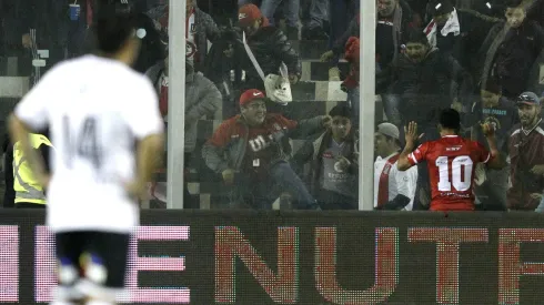 Uno de los momentos de gloria del goleador.
