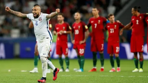 La recordada eliminación de Portugal a manos de Chile.

