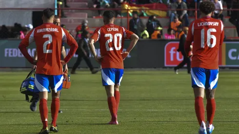 Jugadores de la Selección Chilena el partido clasificatorio al Mundial 2026 ante Bolivia.
