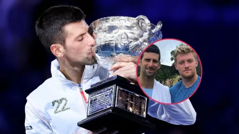 Novak Djokovic y Adam Jones.
