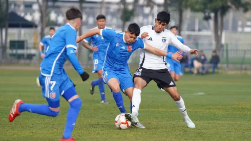 Ignacio Vásquez jugó en la derrota de la U contra Colo Colo en la Proyección. Foto: Cristián Cona
