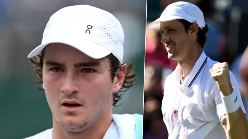 Joao Fonseca y Nicolás Jarry en Wimbledon.
