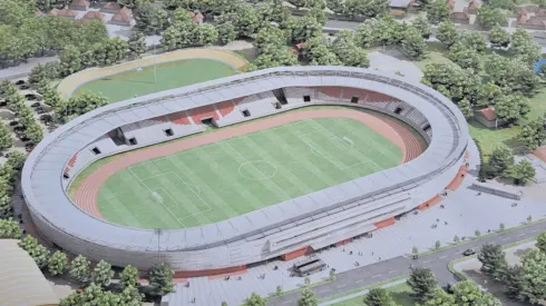 El histórico estadio de Curicó cuenta con más de un 70% de avance en su construcción.
