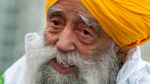 Fauja Singh en 2013, cuando tenía 101 años.

