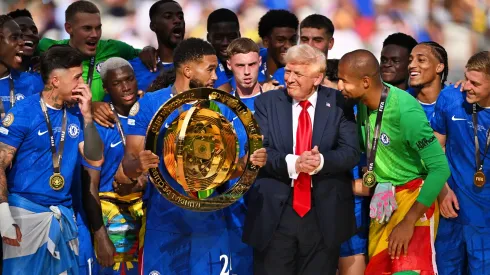 Donald Trump, presidente de Estados Unidos vive Mundial de Clubes con Chelsea.
