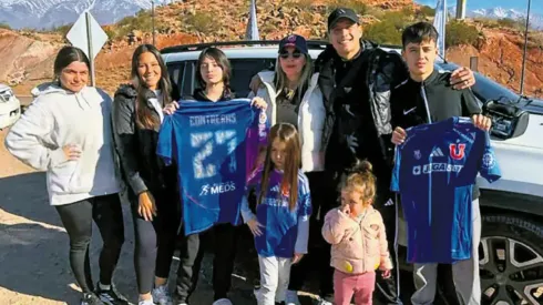 La familia del Tucu Contreras viajó en auto desde Argentina para apoyar en el Superclásico.
