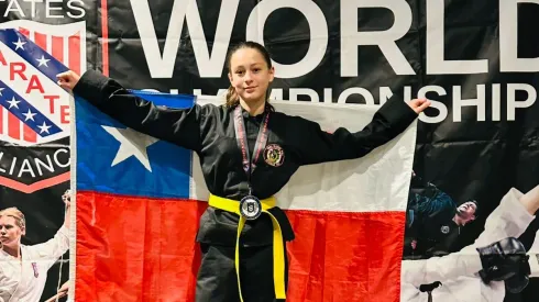 Florencia Saguas en el Campeonato Mundial USKA 2025, realizado en Phoenix, Arizona.
