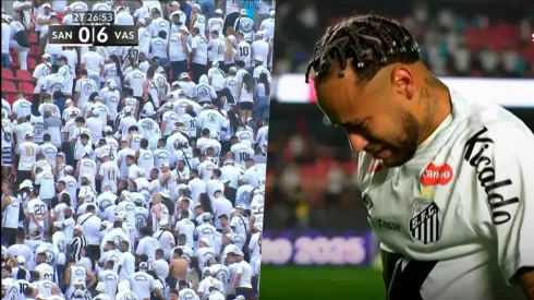 Neymar lo pasa mal en Santos.

