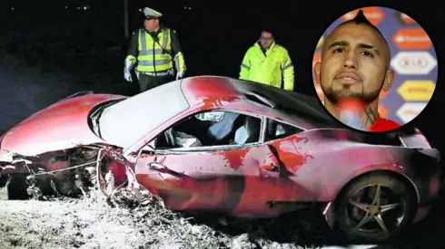 El polémico momento de Vidal y su choque.
