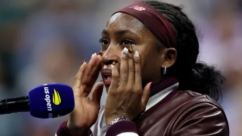 Coco Gauff emocionada en el US Open
