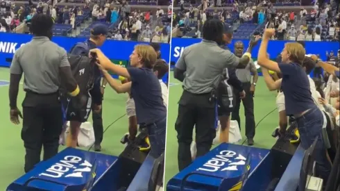 Fan intenta robarle a Sinner en el US Open
