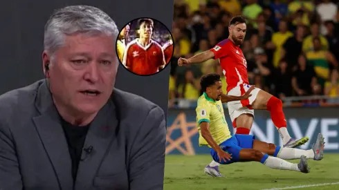 El delantero de la selección chilena no lo pasó bien ante Brasil.
