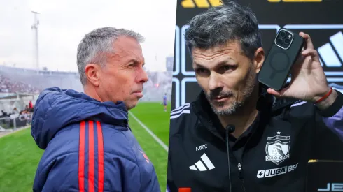 Los entrenadore de la U y Colo Colo que se verán las caras el domingo.
