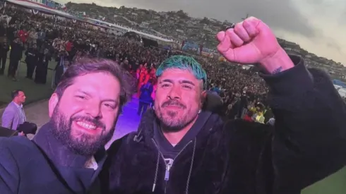 Diego Sánchez en La Pampilla con el Presidente.
